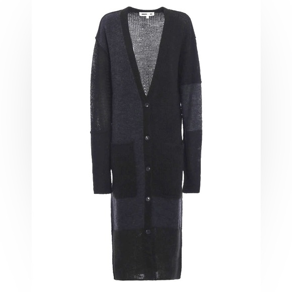 McQ by Alexander McQueen Sweaters - MCQ by Alexander McQueen Long Patchwork Duster Cardigan Size Xs - Black/Charcoal